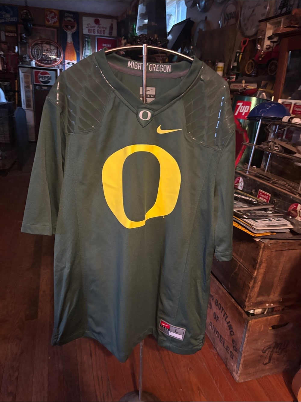 Nike Green and Yellow Oregon Football Jersey in very nice condition